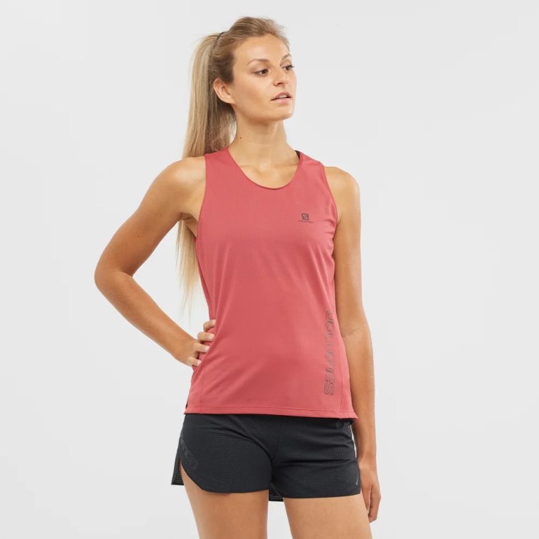 Tank Top Salomon Sense Aero Mujer Rosas | MX QLBA432